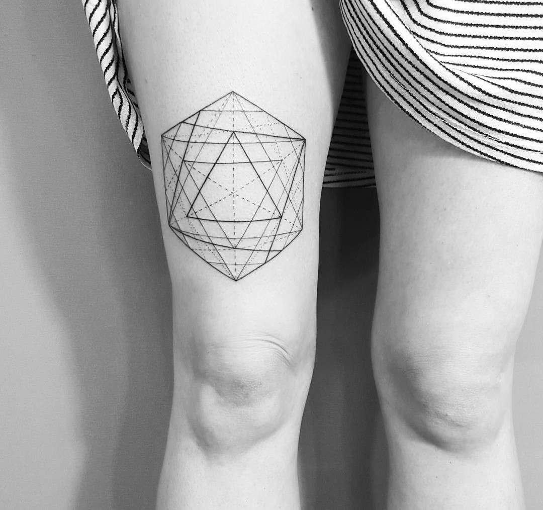 Tatuagem fé na perna