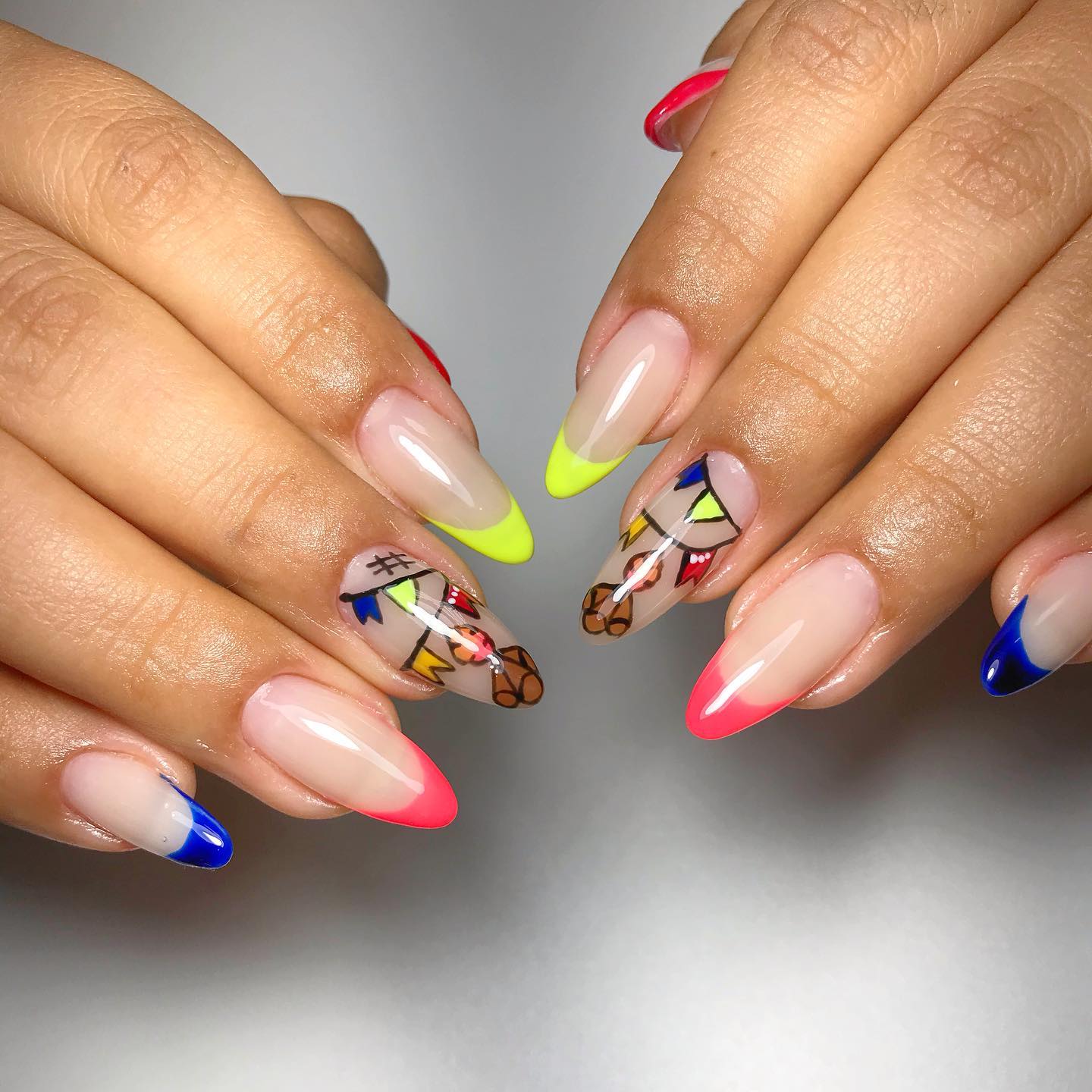 unhas para festa junina