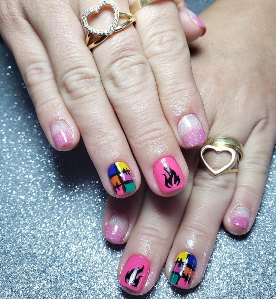 unhas para festa junina