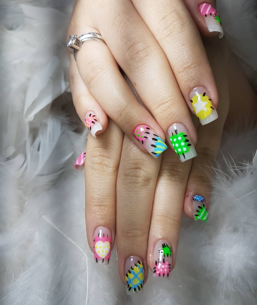 unhas para festa junina